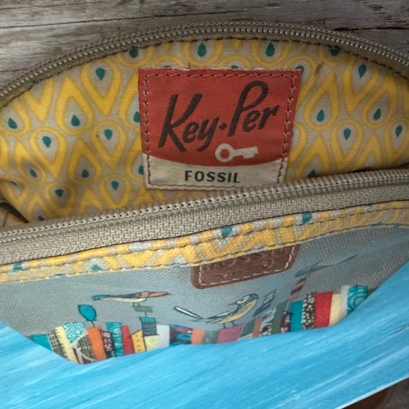 Fossil Multicolor Bird Print Zippered Versatile Pouch - Picture 2 of 9